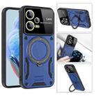 For Redmi Note 12 5G Global Large Window MagSafe Holder Phone Case(Blue) - 3