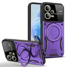 For Redmi Note 12 5G Global Large Window MagSafe Holder Phone Case(Purple) - 1