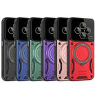 For Redmi 14C 4G Large Window MagSafe Holder Phone Case(Rose Gold) - 2