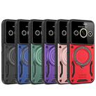 For Redmi A3 4G Large Window MagSafe Holder Phone Case(Red) - 2