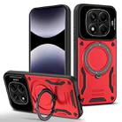 For Redmi Note 14 Pro 4G Global Large Window MagSafe Holder Phone Case(Red) - 1
