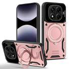 For Redmi Note 14 Pro 4G Global Large Window MagSafe Holder Phone Case(Rose Gold) - 1