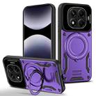 For Redmi Note 14 Pro 4G Global Large Window MagSafe Holder Phone Case(Purple) - 1
