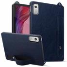 For Lenovo Tab M9 TPU Leather Back Tablet Case with Wristband(Dark Blue) - 1