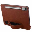 For Lenovo Tab P12 2023 TPU Leather Back Tablet Case with Wristband(Brown) - 3