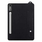 For Lenovo Tab P12 2023 TPU Leather Back Tablet Case with Wristband(Black) - 2