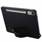 For Lenovo Tab P12 2023 TPU Leather Back Tablet Case with Wristband(Black) - 3