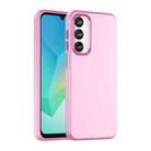 For Samsung Galaxy A16 4G Frosted Translucent TPU Hybrid PC Full Coverage Phone Case(Pink) - 1
