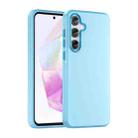 For Samsung Galaxy A35 5G Frosted Translucent TPU Hybrid PC Full Coverage Phone Case(Blue) - 1