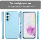 For Samsung Galaxy A35 5G Frosted Translucent TPU Hybrid PC Full Coverage Phone Case(Blue) - 2