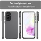 For Samsung Galaxy A36 5G Frosted Translucent TPU Hybrid PC Full Coverage Phone Case(Black) - 2
