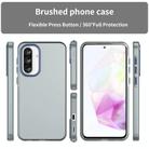 For Samsung Galaxy A36 5G Frosted Translucent TPU Hybrid PC Full Coverage Phone Case(Dark Blue) - 2