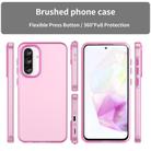 For Samsung Galaxy A36 5G Frosted Translucent TPU Hybrid PC Full Coverage Phone Case(Pink) - 2