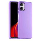 For Samsung Galaxy A06 5G Frosted Translucent TPU Hybrid PC Full Coverage Phone Case(Dark Purple) - 1