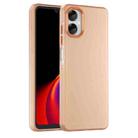For Samsung Galaxy A06 5G Frosted Translucent TPU Hybrid PC Full Coverage Phone Case(Orange) - 1