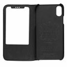 For iPhone X / XS QIALINO Lizard Texture Horizontal Flip Leather Case with Smart View Window & Sleep / Wake-up Function(Black) - 3