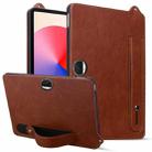 For Honor MagicPad 2 12.3 2024 TPU Leather Back Tablet Case with Wristband(Brown) - 1