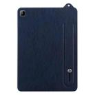 For Honor Pad 6 / X8 / X8 Lite TPU Leather Back Tablet Case with Wristband(Dark Blue) - 2