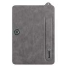 For OnePlus Pad / OPPO Pad 2 TPU Leather Back Tablet Case with Wristband(Grey) - 2