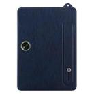 For OnePlus Pad GO / OPPO Pad Air 2 TPU Leather Back Tablet Case with Wristband(Dark Blue) - 2
