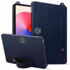 For OnePlus Pad Pro TPU Leather Back Tablet Case with Wristband(Dark Blue) - 1