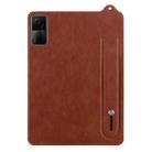 For Xiaomi Redmi Pad SE 11 2023 TPU Leather Back Tablet Case with Wristband(Brown) - 2
