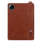 For Xiaomi Redmi Pad SE 8.7 2024 TPU Leather Back Tablet Case with Wristband(Brown) - 2