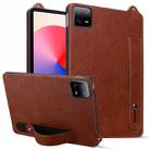 For Xiaomi Pad 6 / 6 Pro TPU Leather Back Tablet Case with Wristband(Brown) - 1