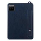For Xiaomi Pad 6 / 6 Pro TPU Leather Back Tablet Case with Wristband(Dark Blue) - 2