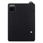 For Xiaomi Pad 6 / 6 Pro TPU Leather Back Tablet Case with Wristband(Black) - 2