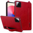 For Xiaomi Pad 7 / 7 Pro TPU Leather Back Tablet Case with Wristband(Red) - 1