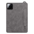 For Xiaomi Pad 7 / 7 Pro TPU Leather Back Tablet Case with Wristband(Grey) - 2