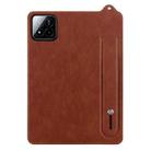 For Xiaomi Pad 7 / 7 Pro TPU Leather Back Tablet Case with Wristband(Brown) - 2