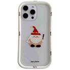 For iPhone 15 Pro Christmas Pattern Colorful PC Frame TPU Clear Phone Case(Santa Claus) - 1