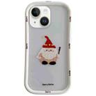 For iPhone 14 Christmas Pattern Colorful PC Frame TPU Clear Phone Case(Santa Claus) - 1