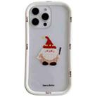 For iPhone 14 Pro Christmas Pattern Colorful PC Frame TPU Clear Phone Case(Santa Claus) - 1