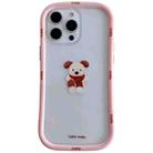 For iPhone 14 Pro Max Christmas Pattern Colorful PC Frame TPU Clear Phone Case(Cute Puppy) - 1