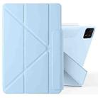 For Xiaomi Pad 6S Pro 12.4 2024 Fixed Buckle Magnetic Deformation Leather Tablet Case(Ice Blue) - 1