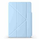 For Xiaomi Pad 6S Pro 12.4 2024 Fixed Buckle Magnetic Deformation Leather Tablet Case(Ice Blue) - 2
