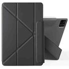 For Xiaomi Pad 6S Pro 12.4 2024 Fixed Buckle Magnetic Deformation Leather Tablet Case(Black) - 1