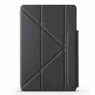 For Xiaomi Pad 6S Pro 12.4 2024 Fixed Buckle Magnetic Deformation Leather Tablet Case(Black) - 2