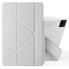 For Xiaomi Pad 6S Pro 12.4 2024 Fixed Buckle Magnetic Deformation Leather Tablet Case(Grey) - 1