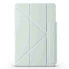 For Xiaomi Pad 6S Pro 12.4 2024 Fixed Buckle Magnetic Deformation Leather Tablet Case(Baby Green) - 2