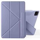 For Xiaomi Pad 6S Pro 12.4 2024 Fixed Buckle Magnetic Deformation Leather Tablet Case(Lavender Purple) - 1