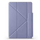 For Xiaomi Pad 6S Pro 12.4 2024 Fixed Buckle Magnetic Deformation Leather Tablet Case(Lavender Purple) - 2