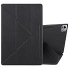 For Xiaomi Pad 7 Ultra Fixed Buckle Magnetic Deformation Leather Tablet Case(Black) - 1
