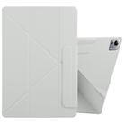 For Xiaomi Pad 7 Ultra Fixed Buckle Magnetic Deformation Leather Tablet Case(Grey) - 1