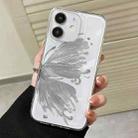 For iPhone 11 Butterfly Pattern Transparent TPU Phone Case(Silver) - 1