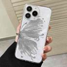 For iPhone 11 Pro Butterfly Pattern Transparent TPU Phone Case(Silver) - 1