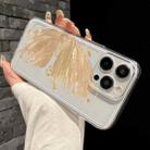 For iPhone 11 Pro Max Butterfly Pattern Transparent TPU Phone Case(Gold) - 2